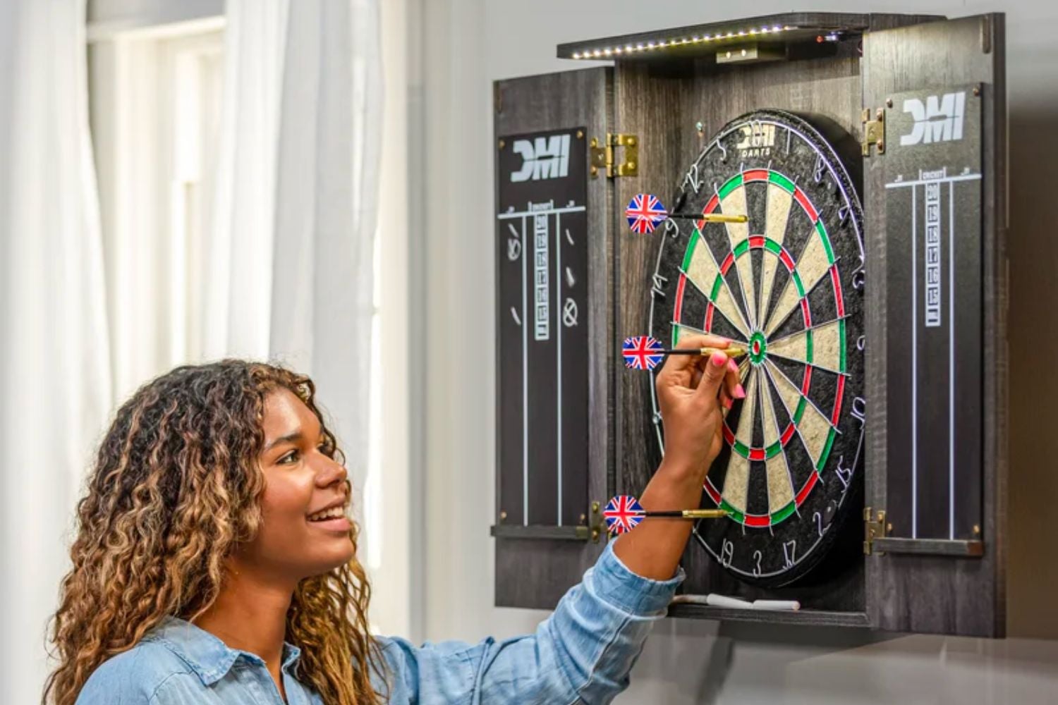 Best dart board cabinet